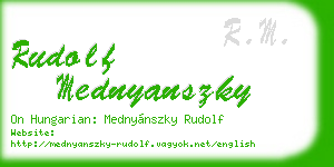 rudolf mednyanszky business card